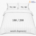 Pościel Hotelowa Adamaszek 2 cm 180x200 + 2x poszewka 70x80 | 100% Bawełna – zamek ekspresowy | Szwalnia Adamaszek