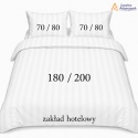Pościel Hotelowa Adamaszek 1 cm 180x200 + 2x poszewka 70x80 | 100% Bawełna – Zakładka Hotelowa | Szwalnia Adamaszek
