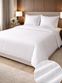 Pościel Hotelowa Adamaszek 1 cm 180x200 + 2x poszewka 70x80 | 100% Bawełna – Zakładka Hotelowa | Szwalnia Adamaszek